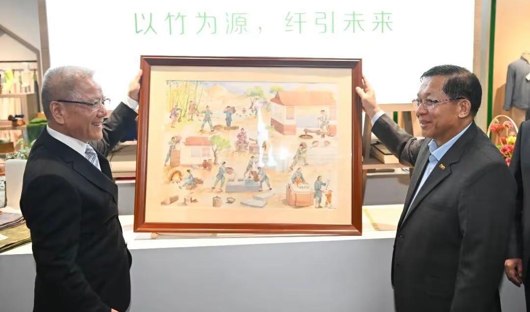 敏昂莱在杭州考察。中缅友好，中缅合作，福泽中缅，福泽湄澜。