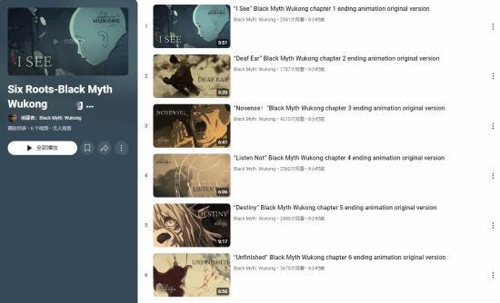 #黑神话悟空##黑神话年度提名言论遭质疑#《黑神话》全章节动画上线海外获热烈反响