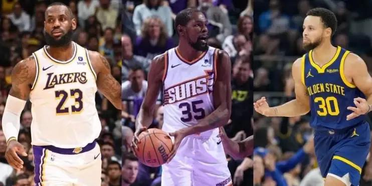 年龄算个🏀 | 🇺🇸美媒近日晒出詹姆斯、库里、杜兰特本赛季表现，真实一个比
