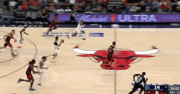 没有波杰姆的勇士首发打得真流畅！
在今天NBA常规赛勇士对阵公牛的第一节比赛中，