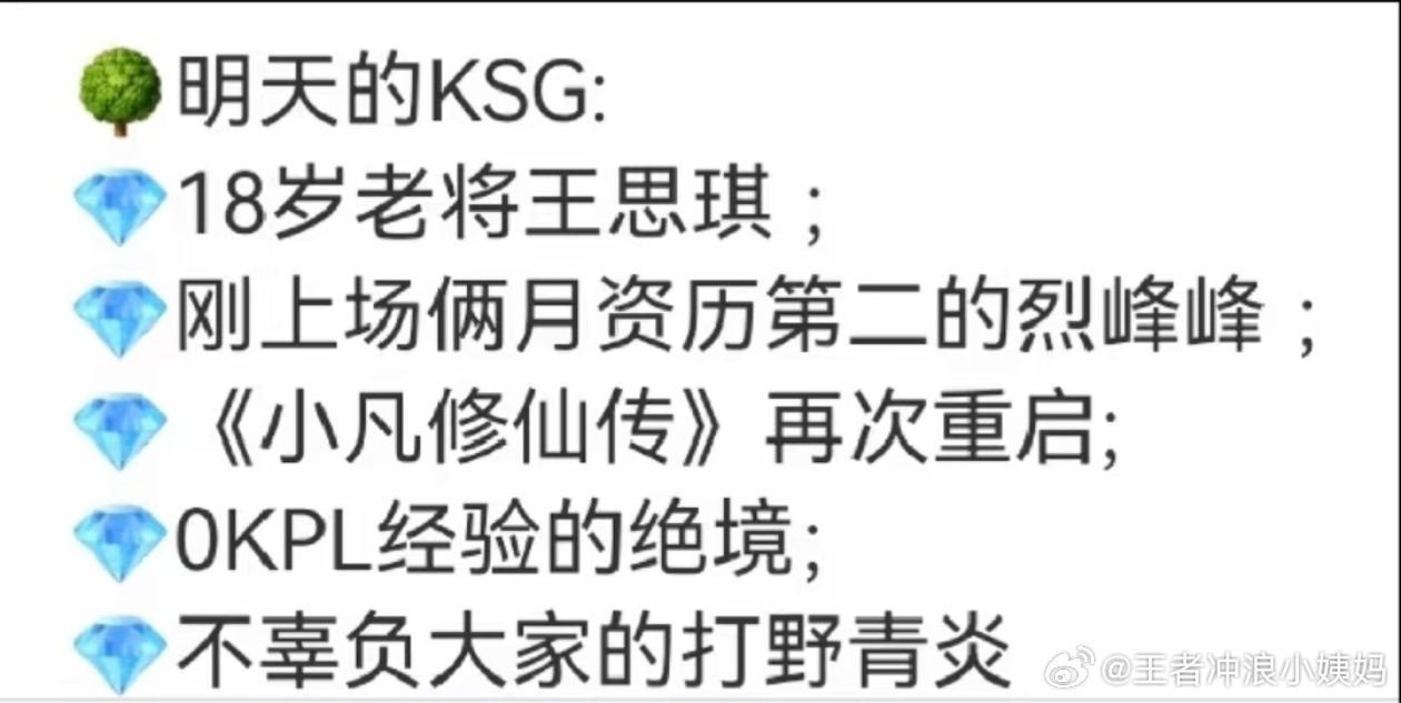 KSG2026KPL夏季赛KPLKSG明天登场的KSG可以申请“挑战者祝福”了全