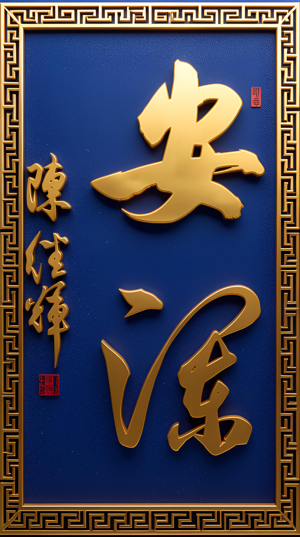 今日分享行书创作“安澜”一词。这词有两层很美好的意思。一是水波平静，常被用来比喻