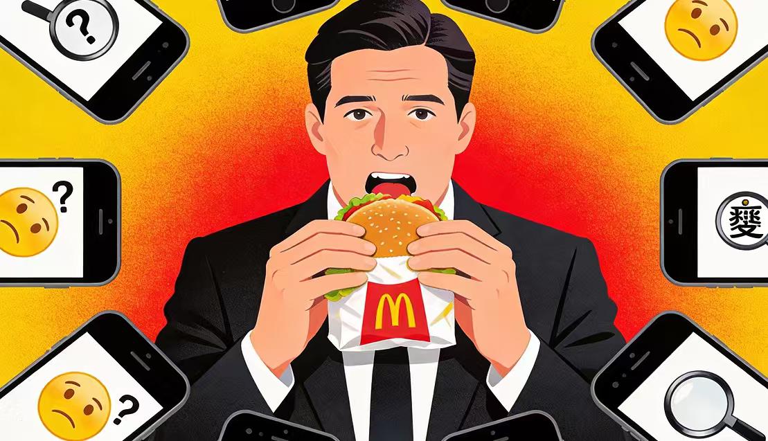 麦当劳CEO再遭全网群嘲！一口“皮外伤”引爆友商大战，网友：这是给自家打黑广？