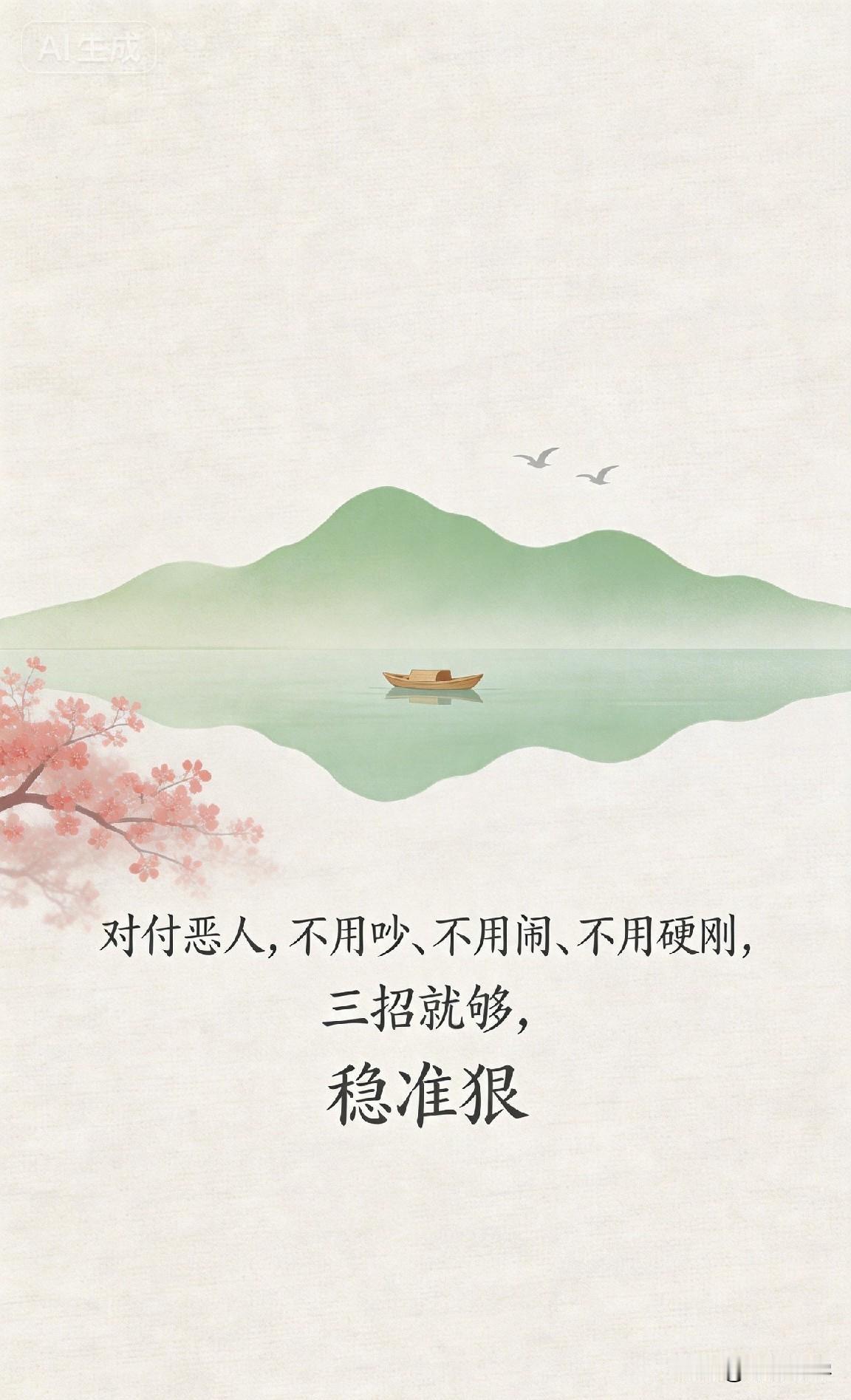 对付恶人，不用吵、不用闹、不用硬刚，三招就够，稳准狠。

网上有个很火的问题：“