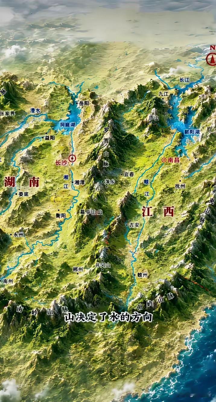湖南和江西的地理条件实在是太像了。湖南江西两省的地理形态简直是孪生兄弟一般。湖南