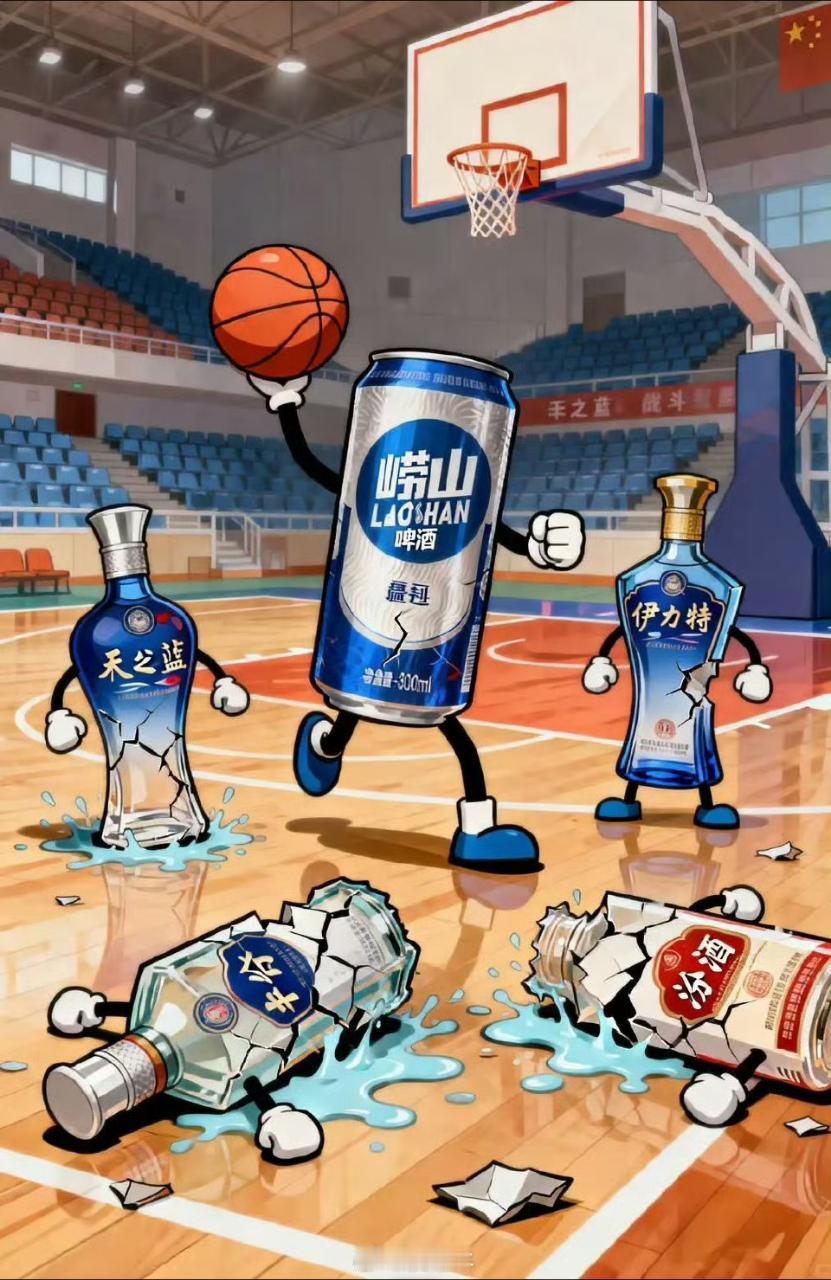 这图有点厉害，这是AI的正确用法，我觉得CBA的海报做成这样还行啊。金秋观赛季