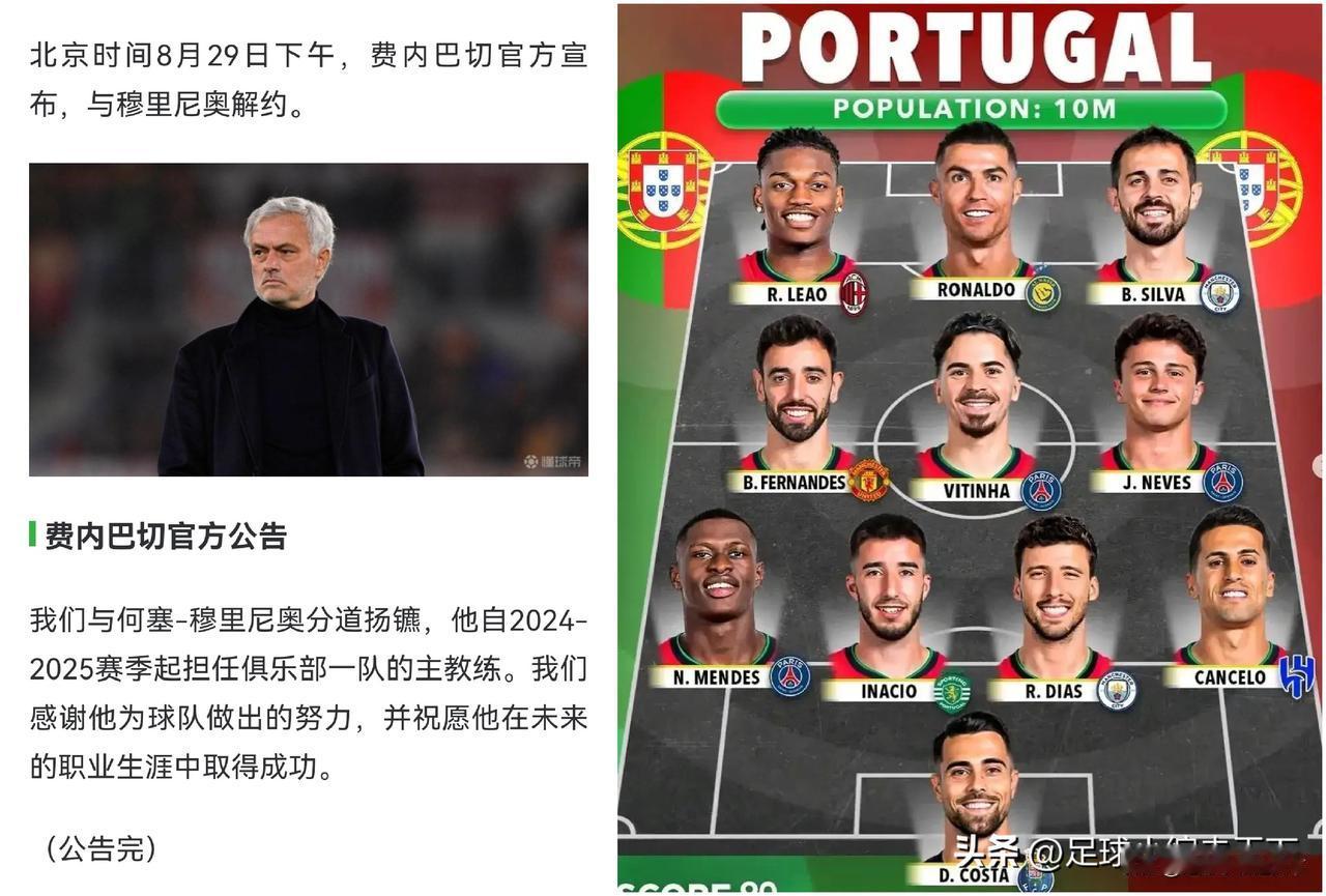 穆鸟下一站不会是葡萄牙国家队吧？明年带C罗拿个世界杯？
这费内巴切宣布的好突然啊