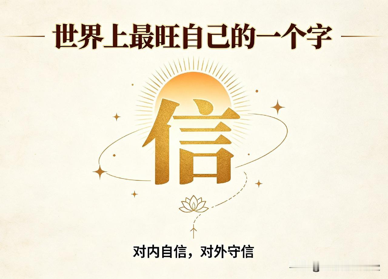 世界上最旺自己的规律，就一个字：信
 
不少人总在向外寻觅贵人，期盼天降好运，等