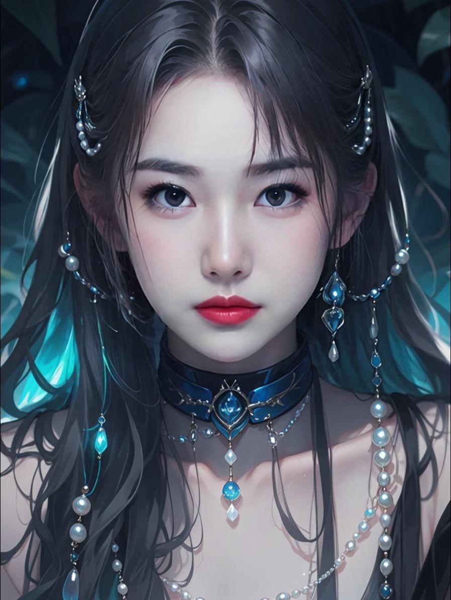 AI珍珠桃花写真