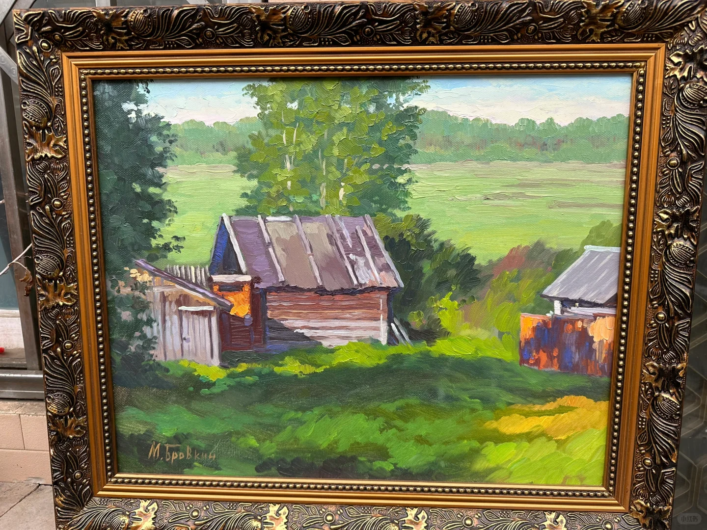 米沙大叔白俄参展时的写生作品