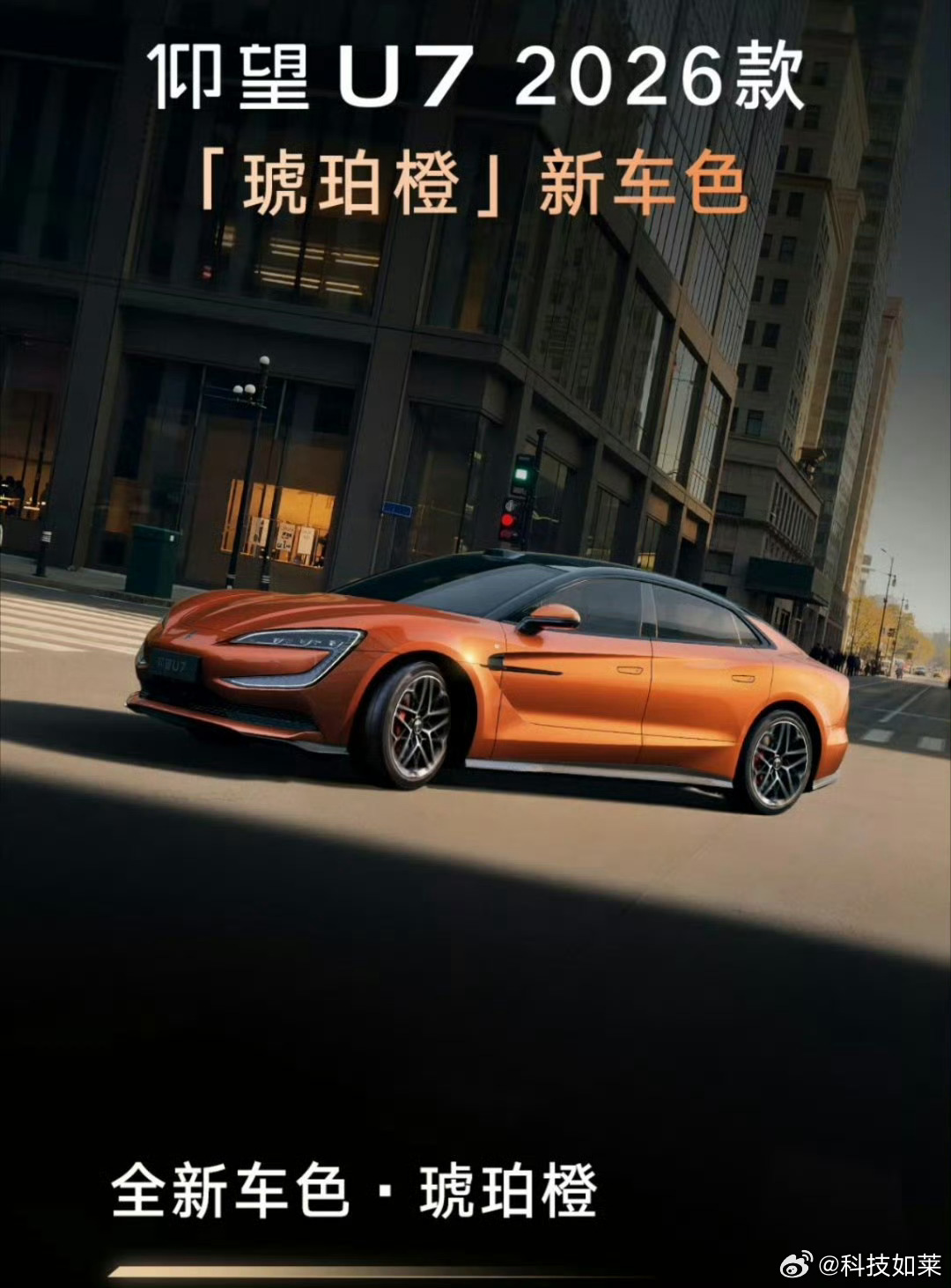 这颜色也太高级了！琥珀橙车身和云杉棕内饰，把豪华感直接拉满，还带第二代刀片电池和