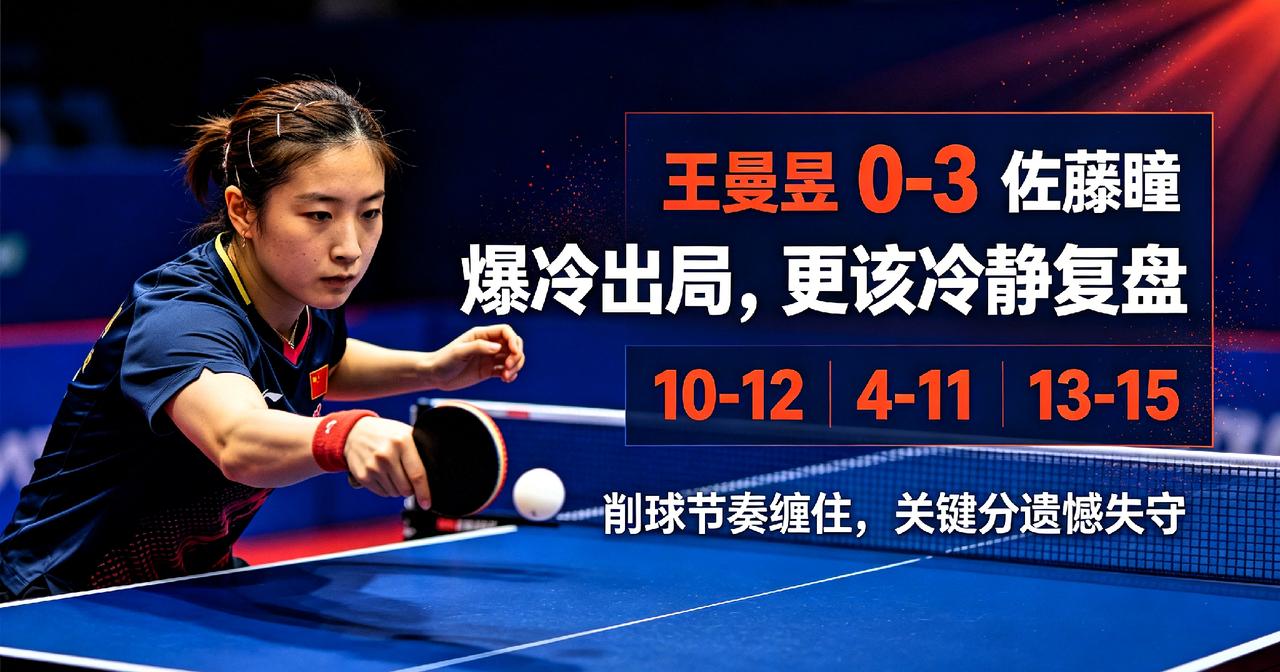 王曼昱0-3佐藤瞳：不是崩盘，是削球节奏给上了一课
 
王曼昱这场输球，说实话，