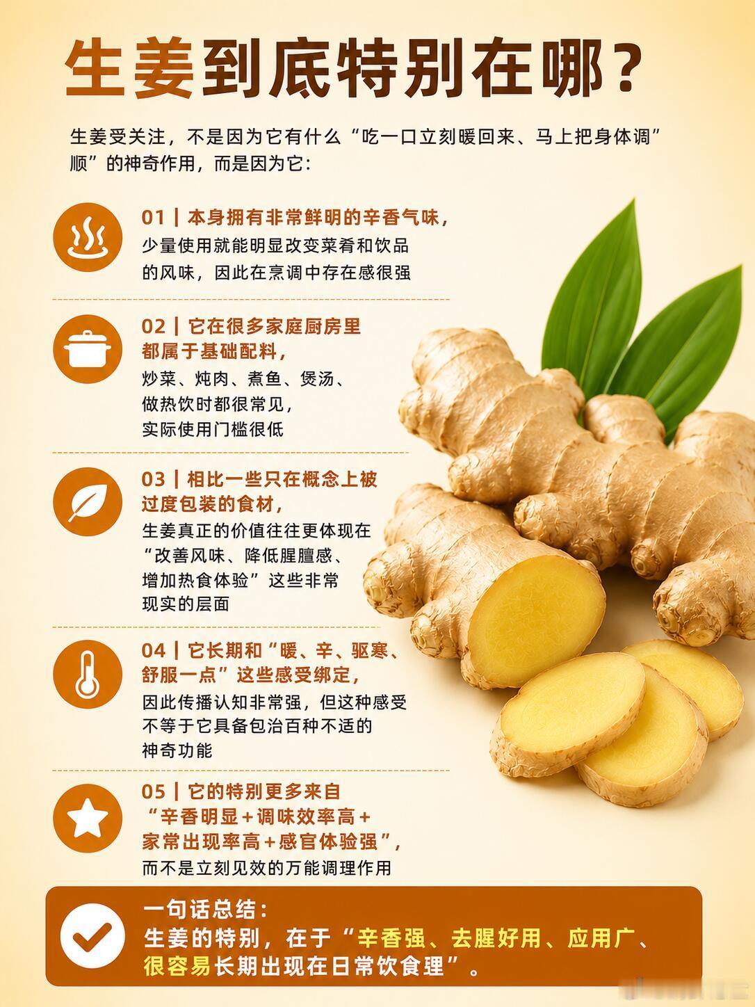 超级食物——生姜｜真的能“排寒治百病”？提到生姜，很多人会想到驱寒、发汗、暖胃，