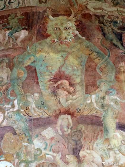 《地狱》局部湿壁画（约1336–1341年）布奥纳米科·布法尔马科（Buonam