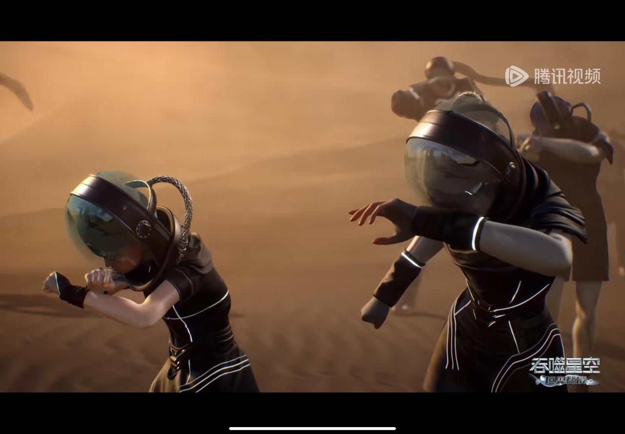 在黄沙中的这个种族有点特殊呀！头上戴着面罩，弄得自己像天龙人一样。还有这也太惨了