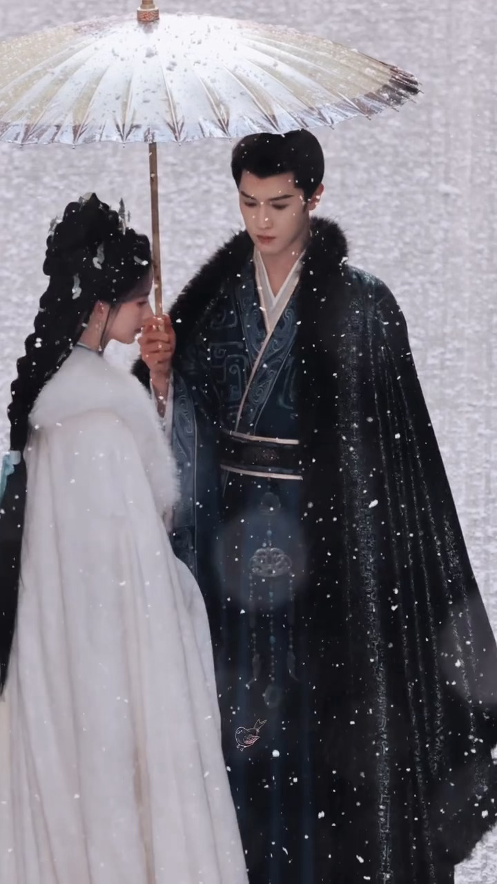 李昀锐 x 归良辰丨宇文良时雪中撑伞 好有氛围感 