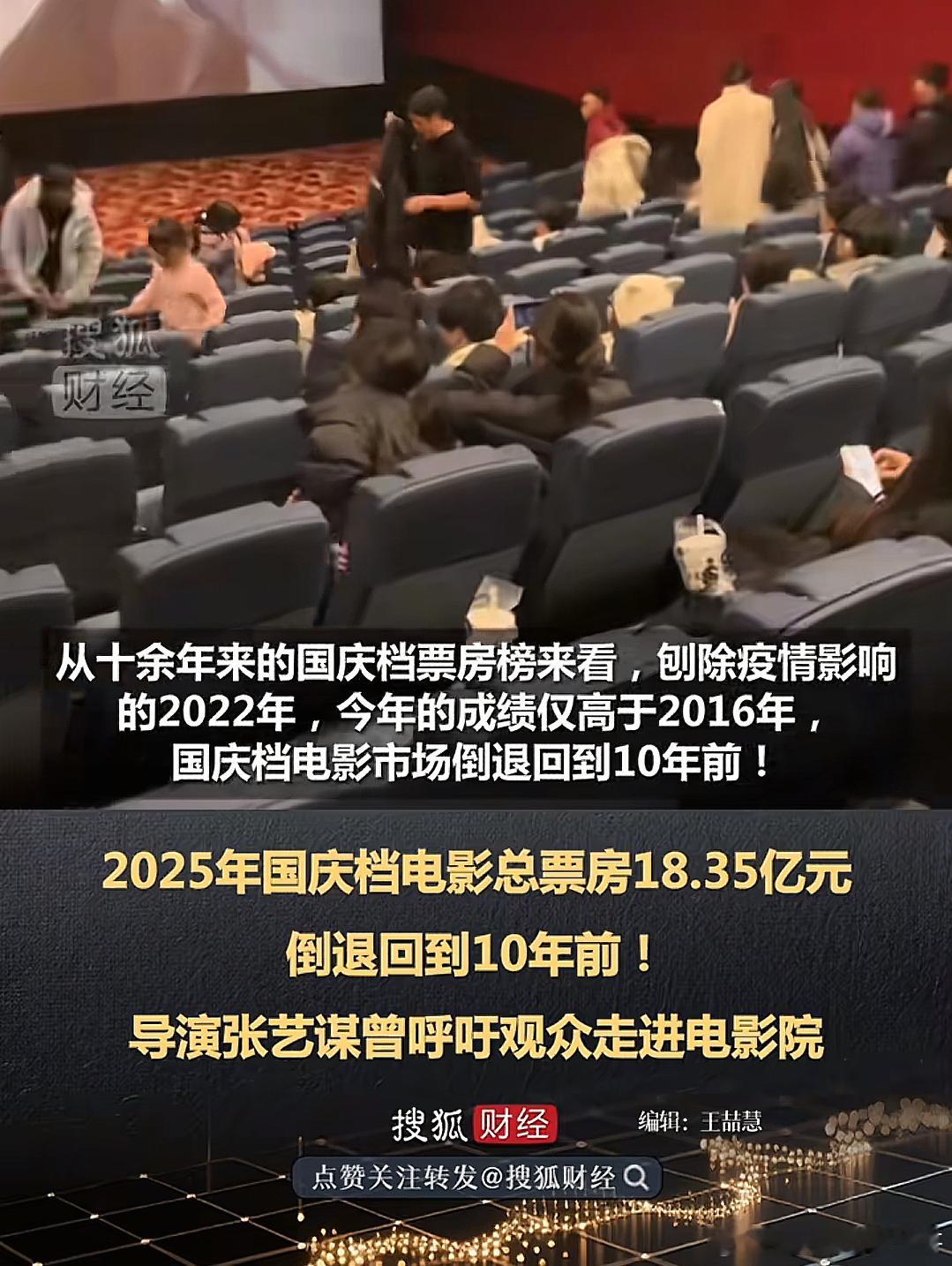 2025年国庆档电影总票房18.35亿，倒退回到10年前！这对电影行业意味着什么