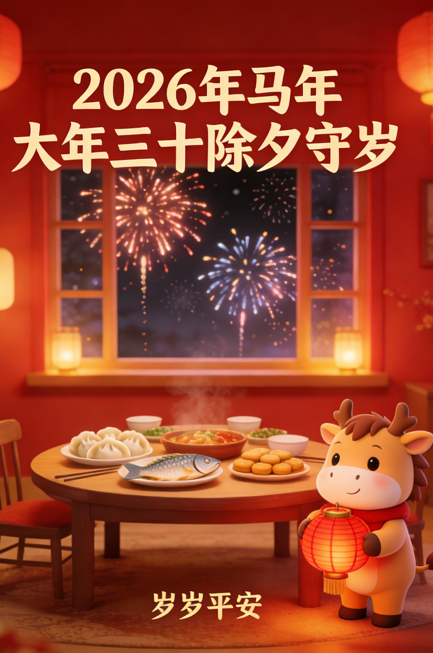 🧨 除夕守岁，灯火可亲！年夜饭的间隙，来领第一份福气～20点整红包口令：新春开