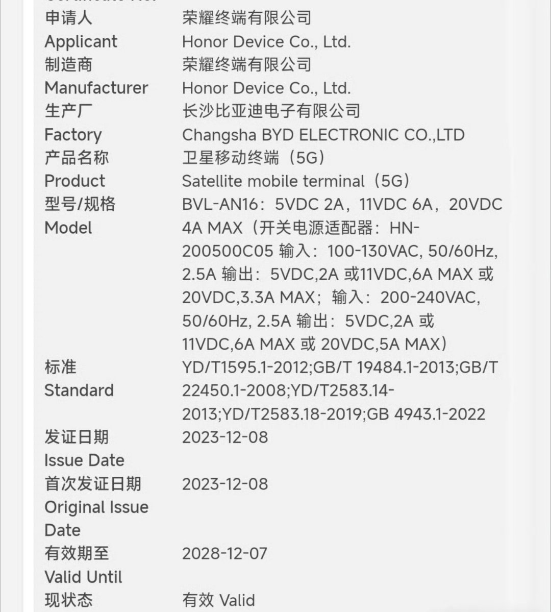 #荣耀magic6# 荣耀magic6大杯来了，和华为mate60大杯一样的备案