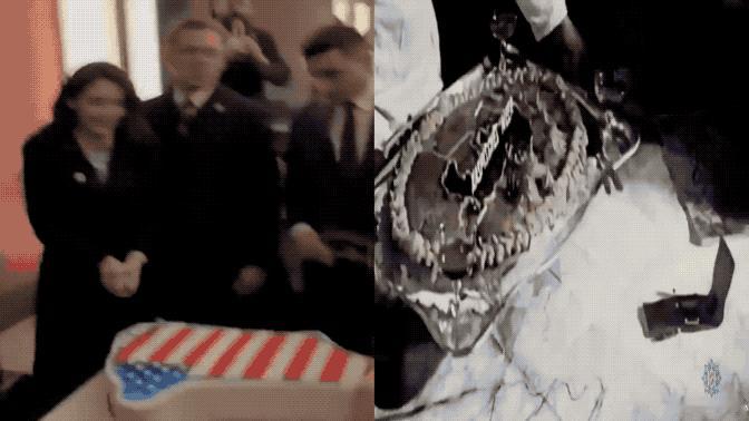 从德国到美国，帝国主义从来没变，他们从不掩饰自己的贪欲！左边是2026年美国政客