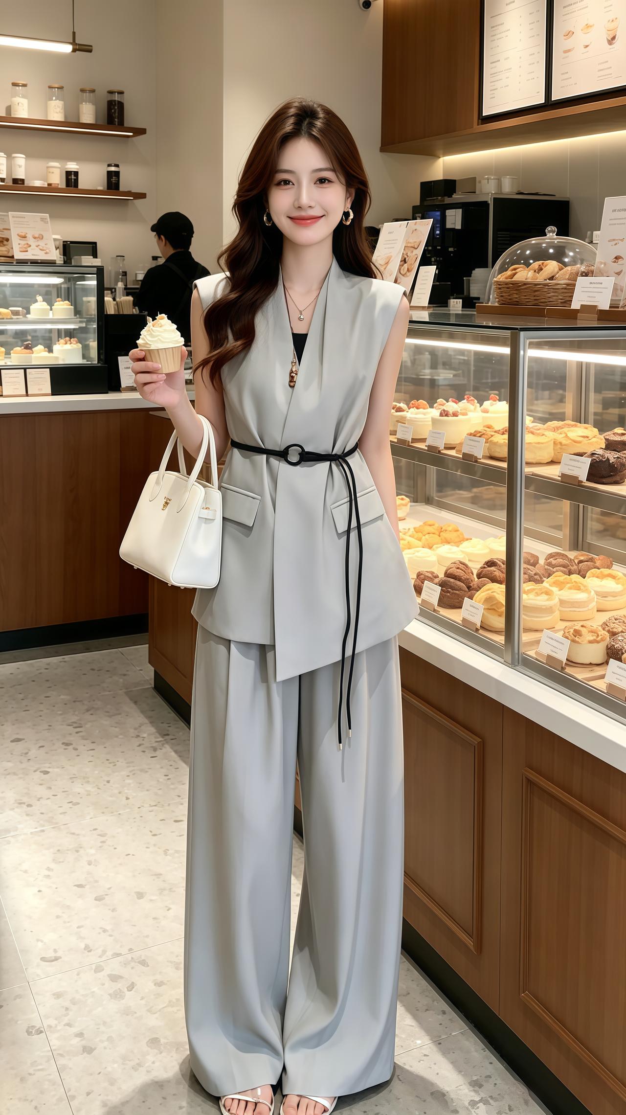 气质时尚无袖显瘦套装 气质穿搭韩系穿搭穿搭 穿搭vlog