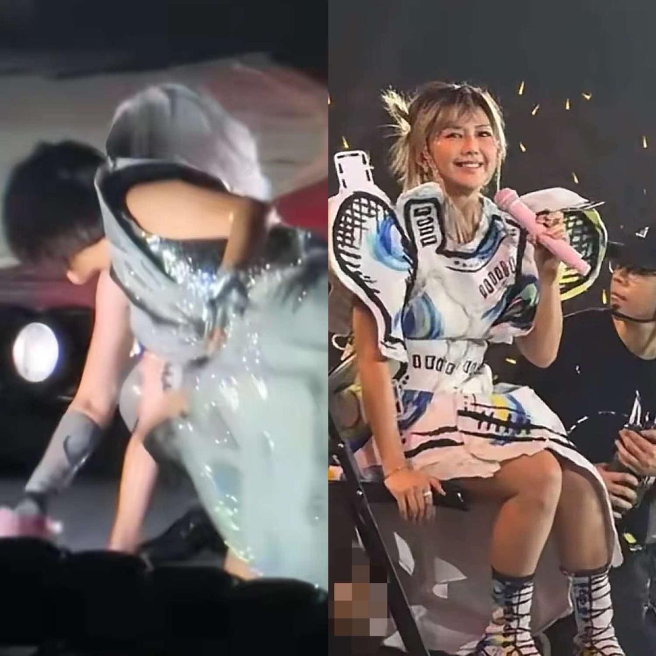 不仅孙燕姿无语了，
估计她的团队也无语了，
不是因为孙燕姿在演唱会上摔了，而是因