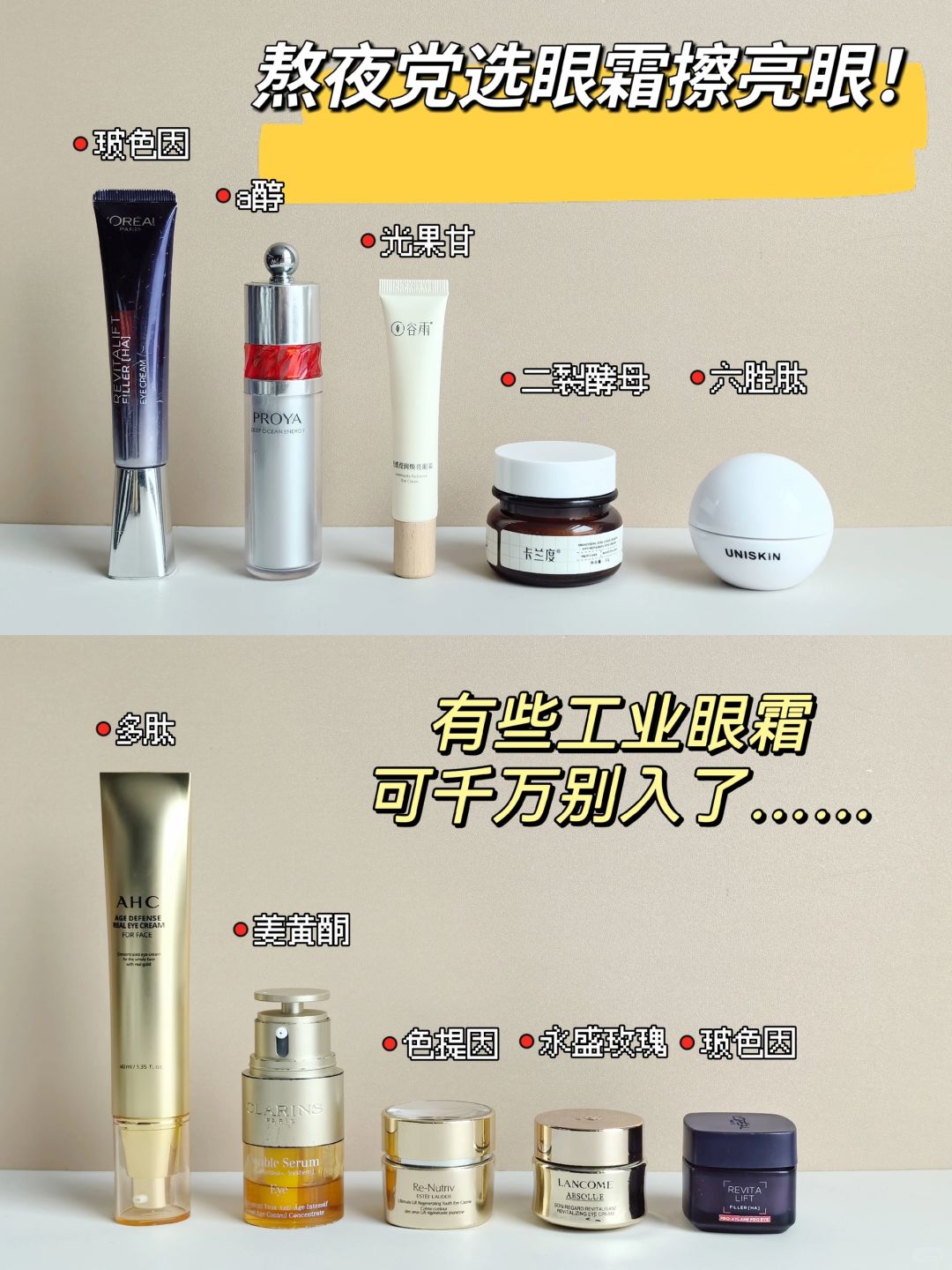 ㊙️讲讲内幕:去黑眼圈新品眼霜买对不买贵