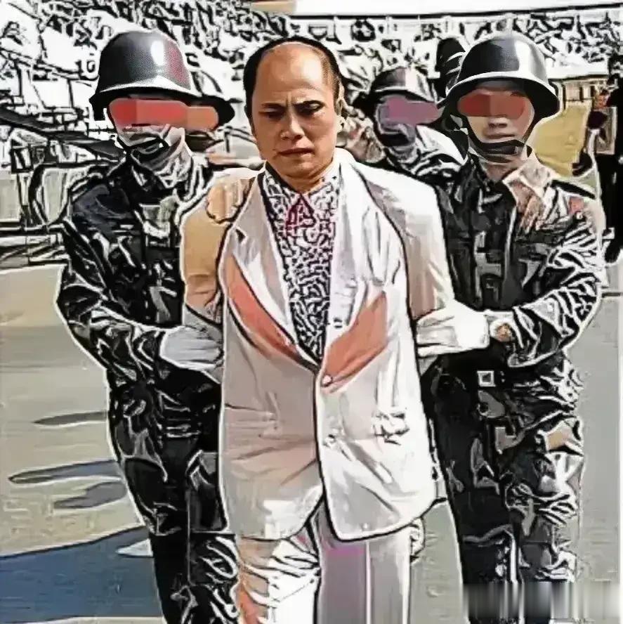 2000年，福建泉州，死刑犯陈新源，他穿着白色的西服套装，死之前家里人给他送来一