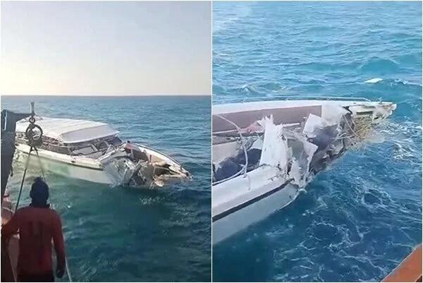 )泰国旅游胜地皮皮岛附近一艘游船与拖网渔船相撞，导致22人受伤、1名俄罗斯女游客