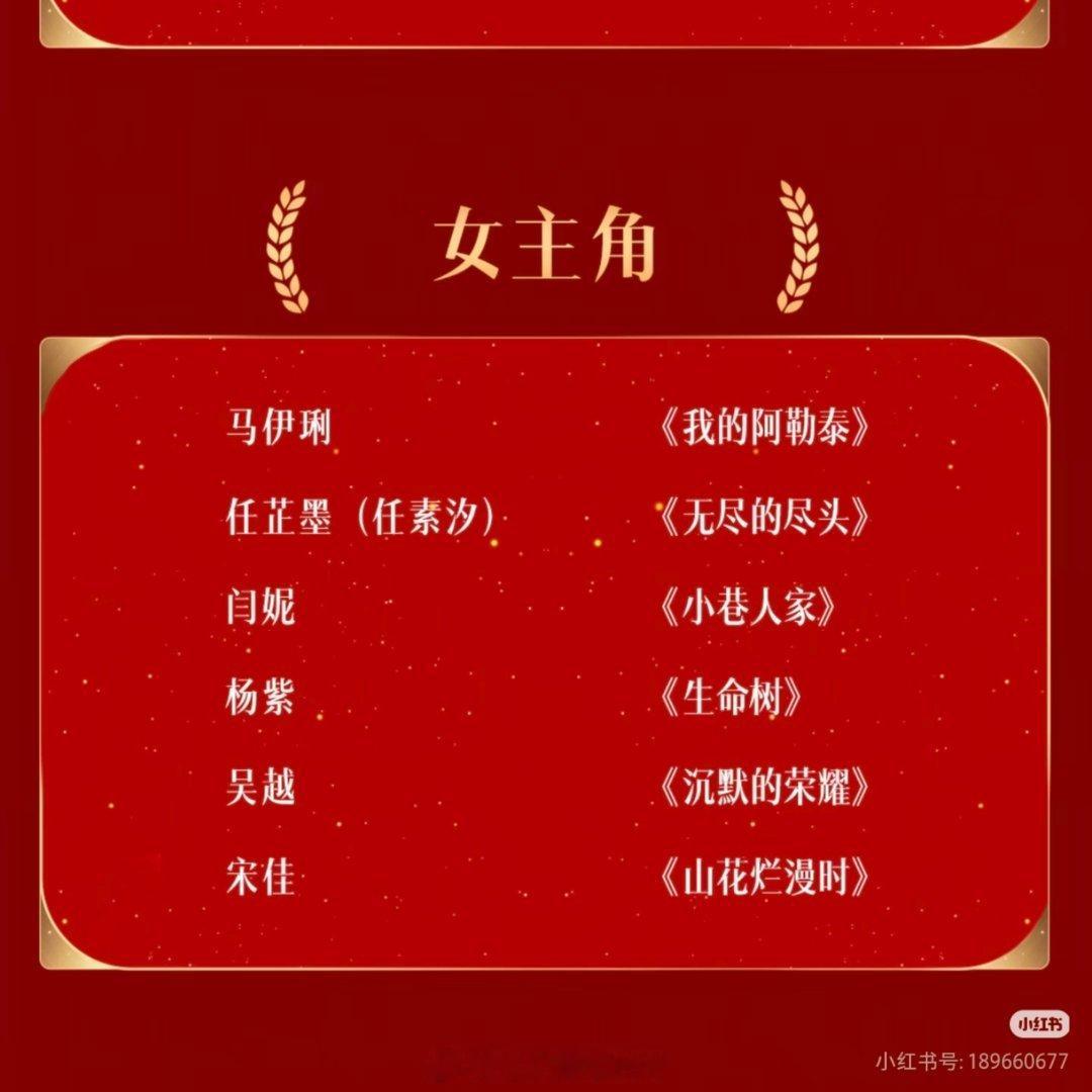 金鹰奖金鹰提名名单出来了，压杨紫猜对了，是生命树提名 