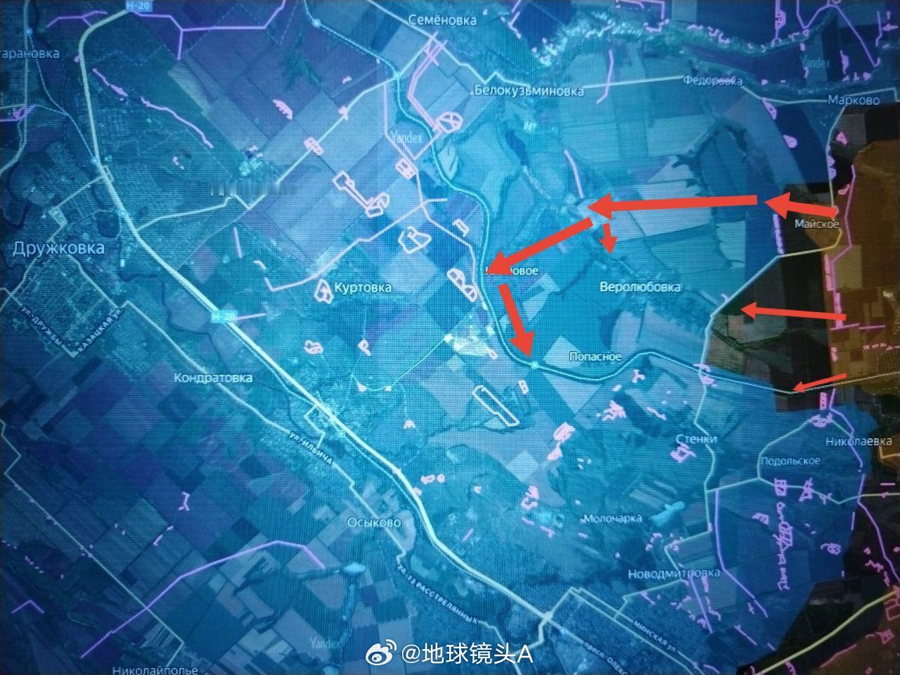 克拉马托尔斯克方向“南部” 集群的部队利用在迈斯科耶附近取得的突破，继续推进。解