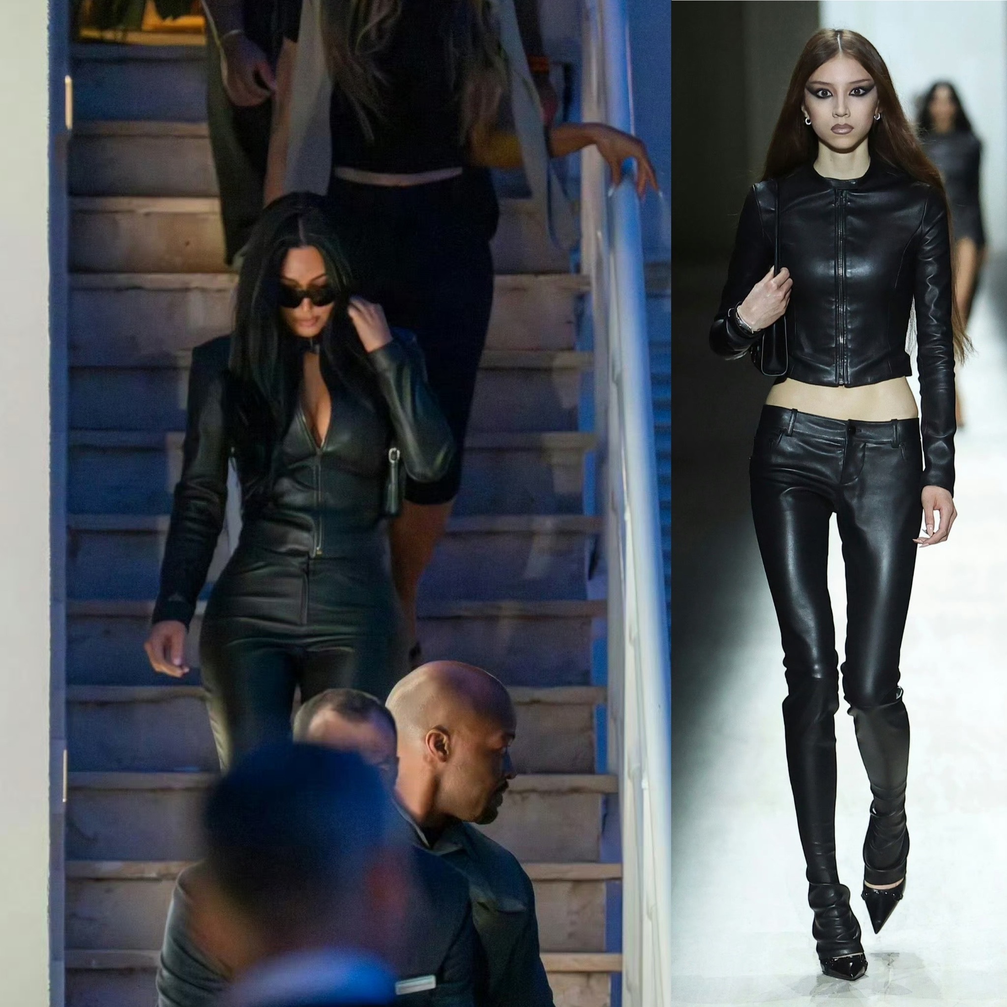 金·卡戴珊演绎Demna 设计的Gucci 礼服，和之前在巴黎世家一样，好看的突