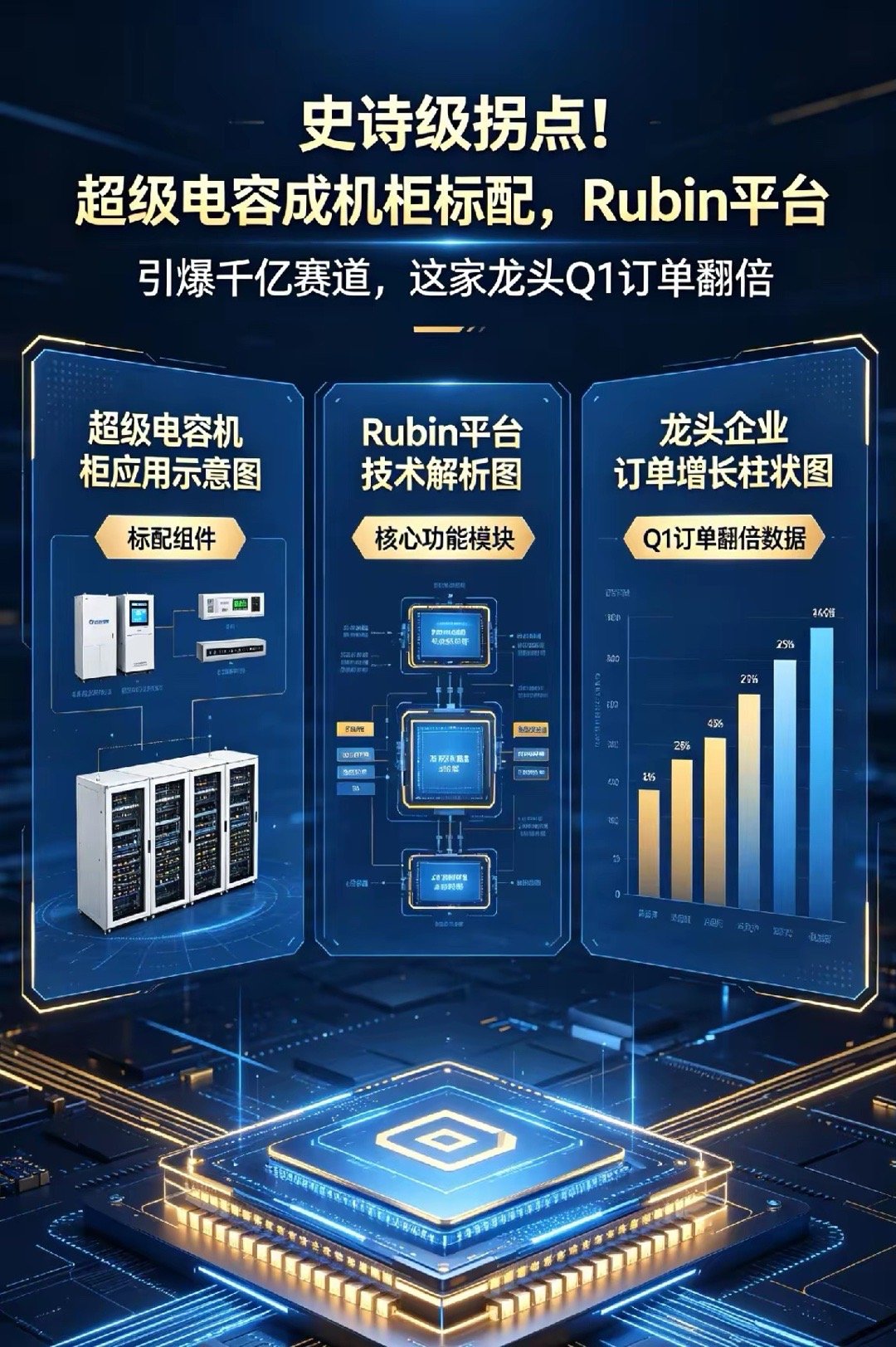 史诗级拐点！超级电容成机柜标配，这家龙头Q1订单翻倍AI算力产业迎来颠覆性技术升