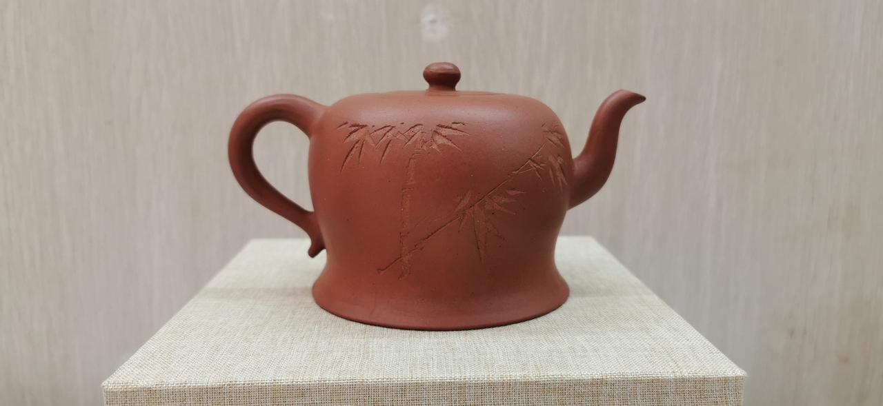 早期中国宜兴阿曼陀室系列精品紫砂茶壶（独孔、约228cc）茶文化 宜兴紫砂壶 紫
