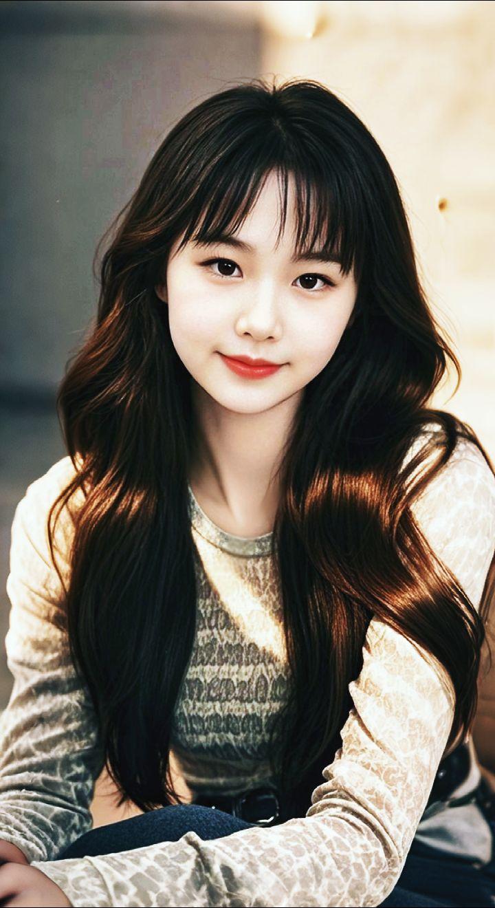 AI扩图 AI温婉长发佳人