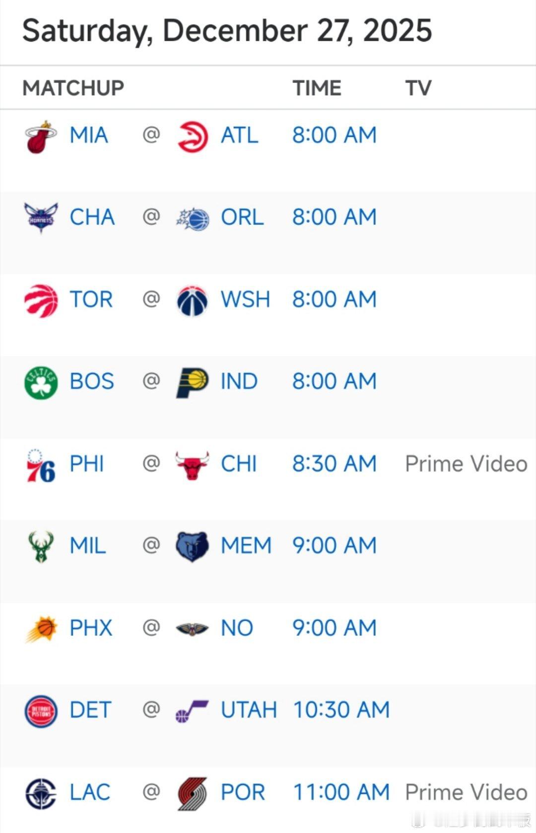 明日9场比赛预告(本周末无湖人比赛）🎬8:30 76人vs公牛9:00 太阳v