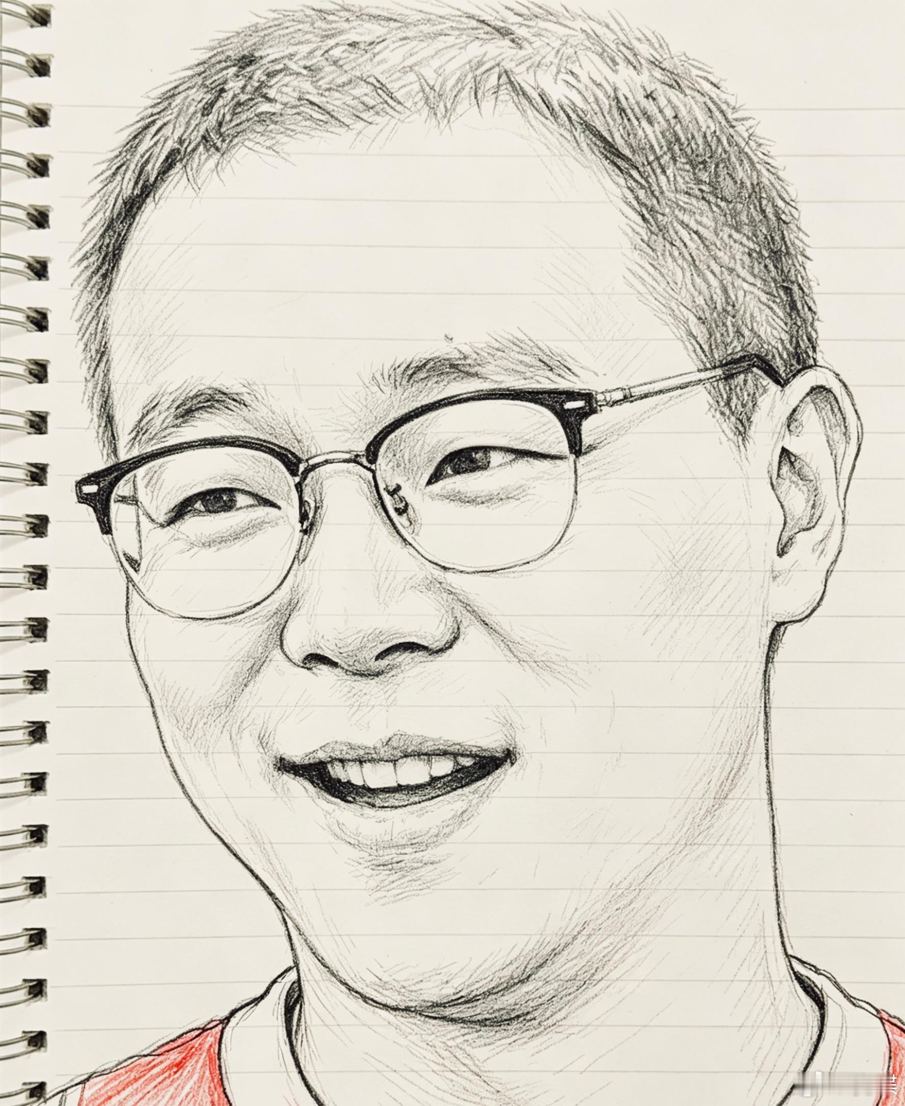 “‘照片配AI’时间”；爱笑，幽默的窦唯＆祝朋友们晚安！ 