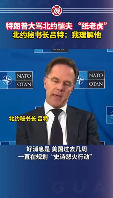 特朗普火力全开怒骂北约就是“纸老虎”，欧洲盟友全是懦夫，但没想到的是，北约秘书长