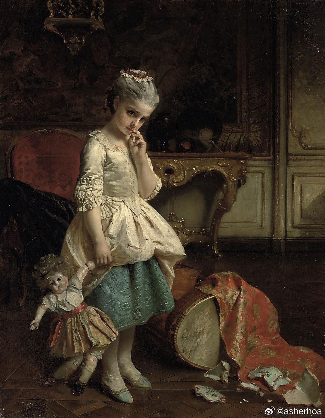 西洋历史文化鱼缸 法国画家Henri-Guillaume Schlesinger