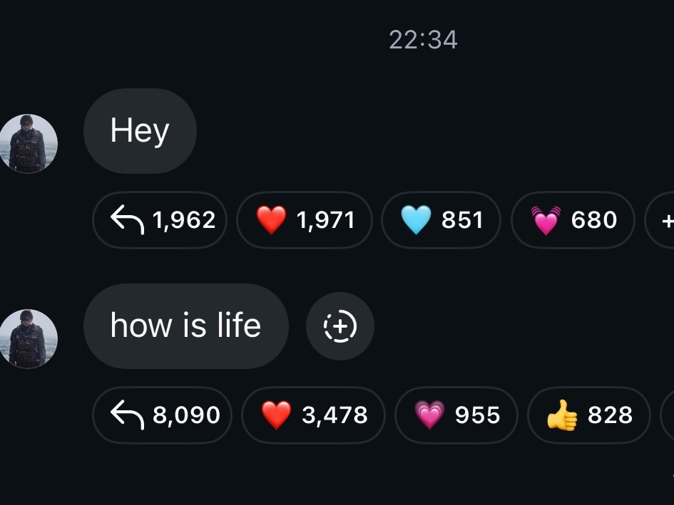 想你了😘 