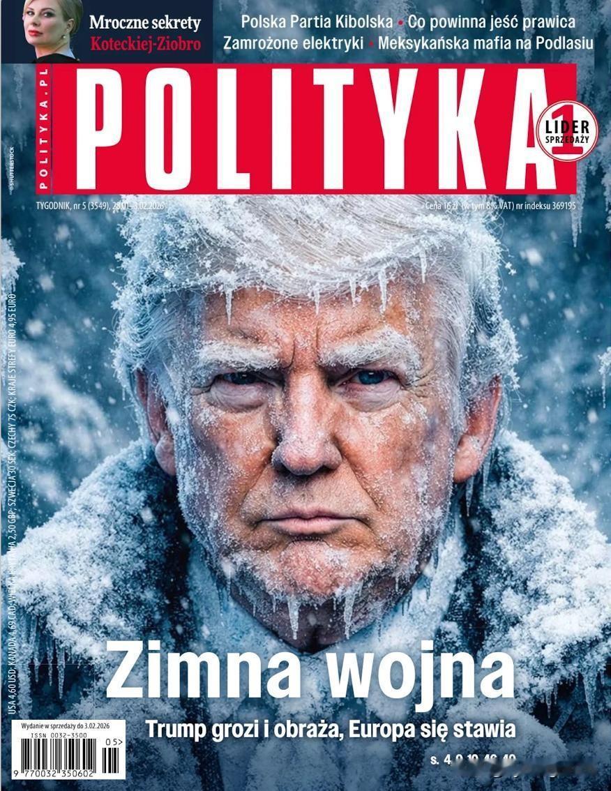 “冬季战争”！昨天波兰周刊《政治报》（Polityka）的封面真是令人震惊！说实