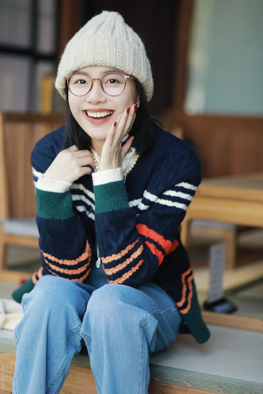 喜欢日系穿搭的女孩一定都很爱笑吧