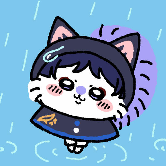 手手揣在雨衣里