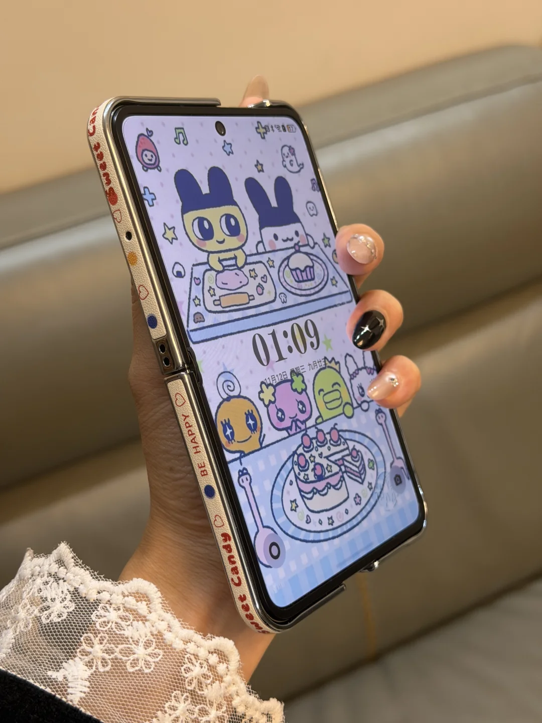 侧边带图案❗️🍩华为PuraX隐藏式中轴铰链✨