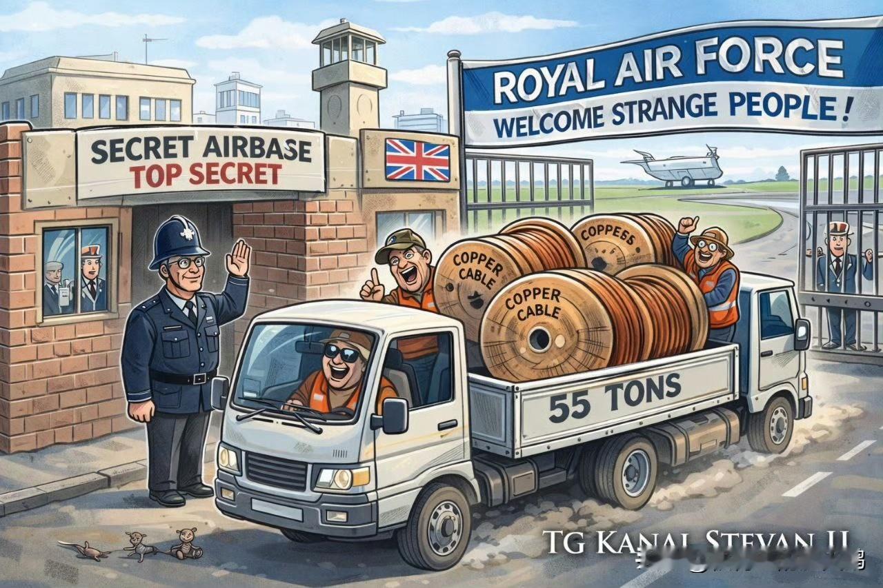 今日菜英《太阳报》称：
窃贼从英国军事情报部门的一个“绝密基地”偷走了55吨铜缆