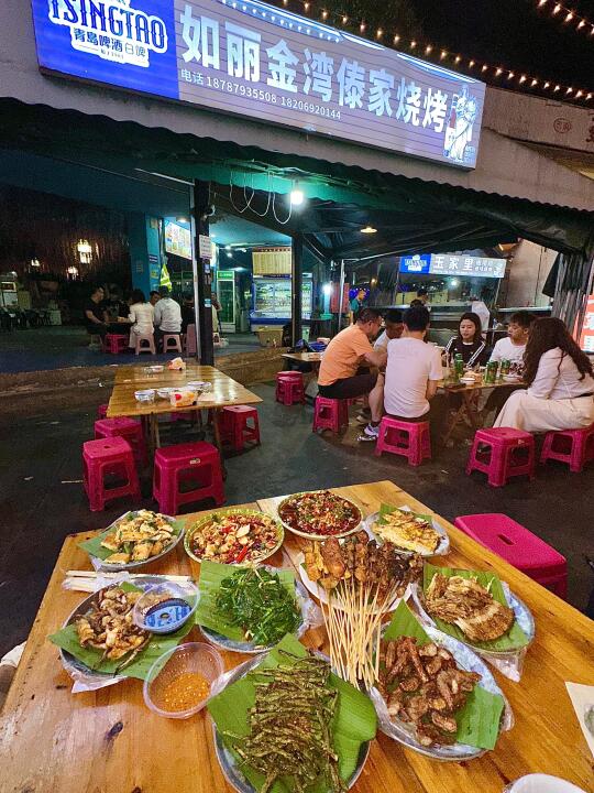 版纳夜宵必食！😋傣家烧烤真系好特别！😉