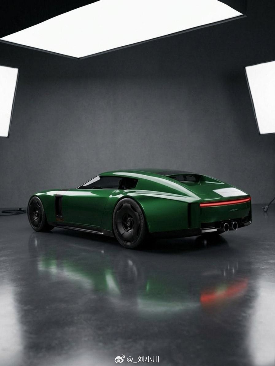 捷豹Type 00燃油版渲染图 捷豹Type 00燃油版渲染图，换装内燃机，搭配