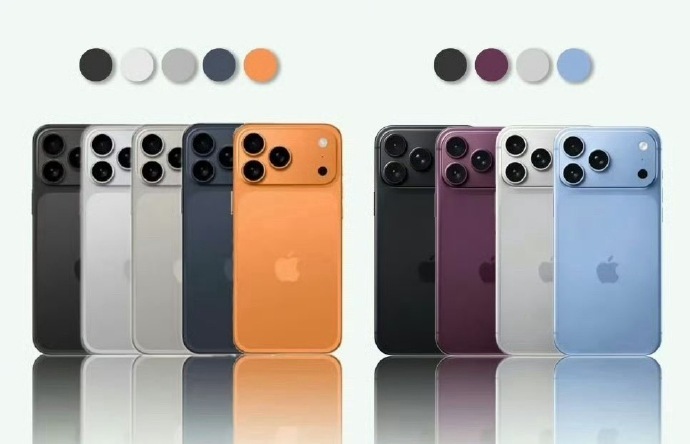 iPhone18ProMax配色 说实话，这么一对比，还是蓝色好看，其次是银色，