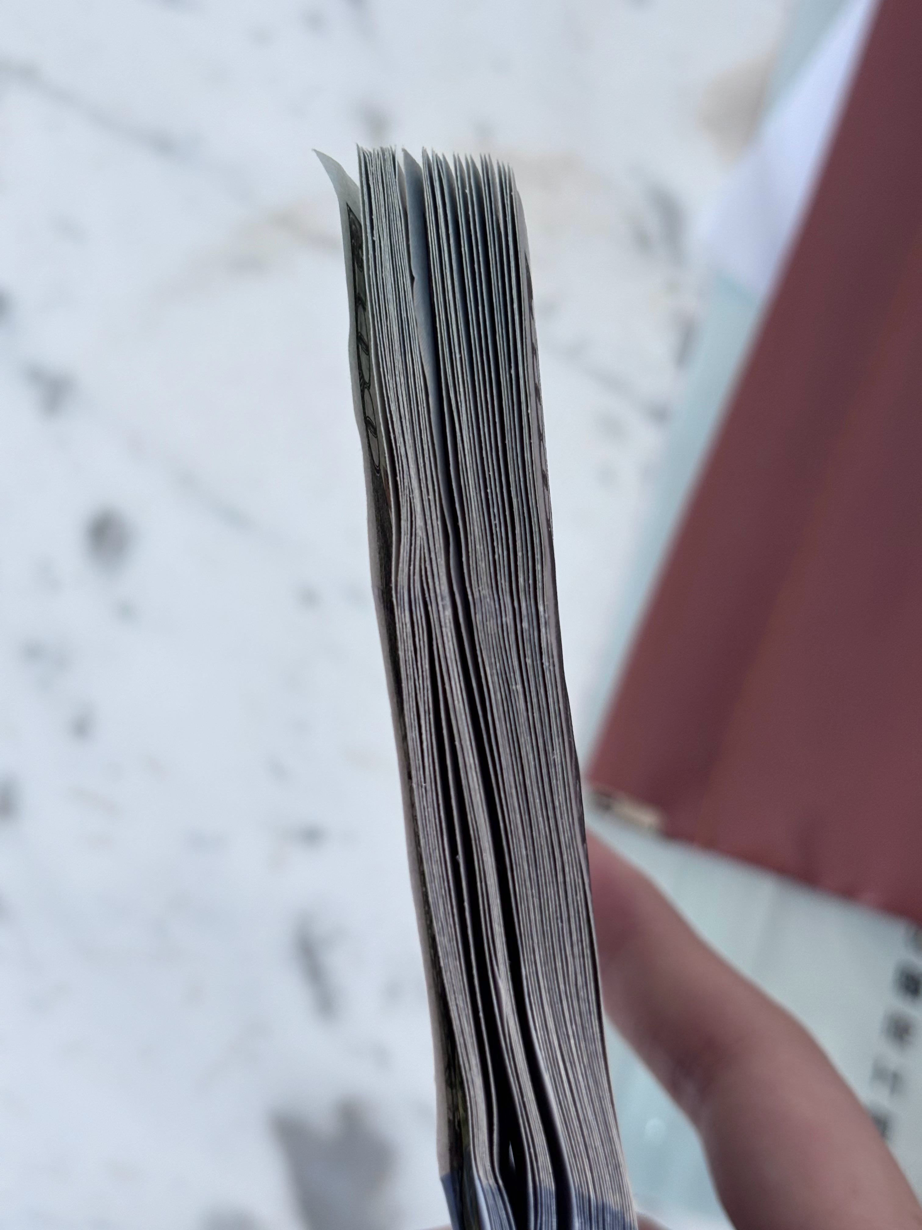 刚刚我又去取了3800美金做现金……【算上前天取的总共是4800美金】！本来只打