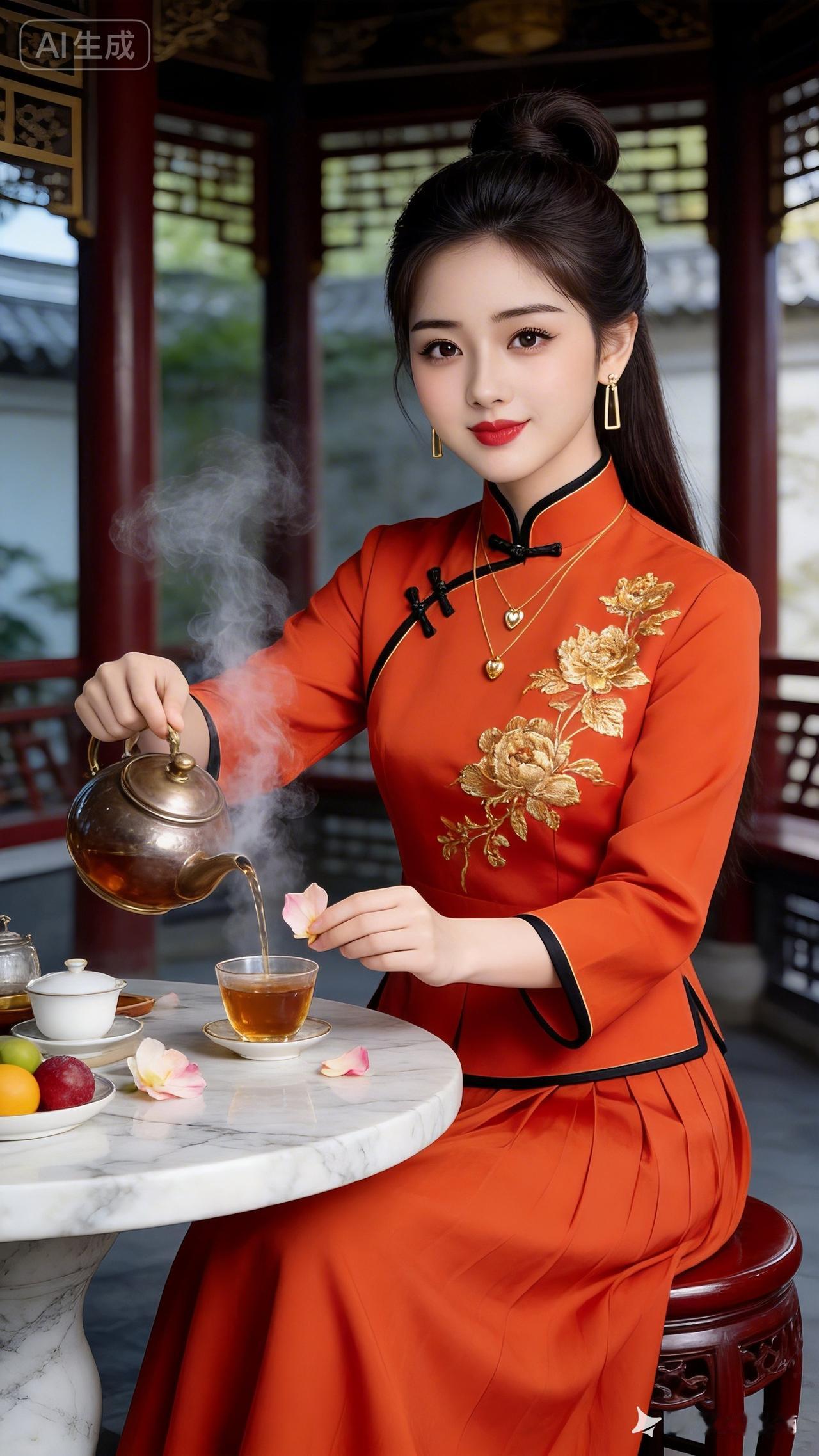 茶香四溢，古风美人品茗时光！